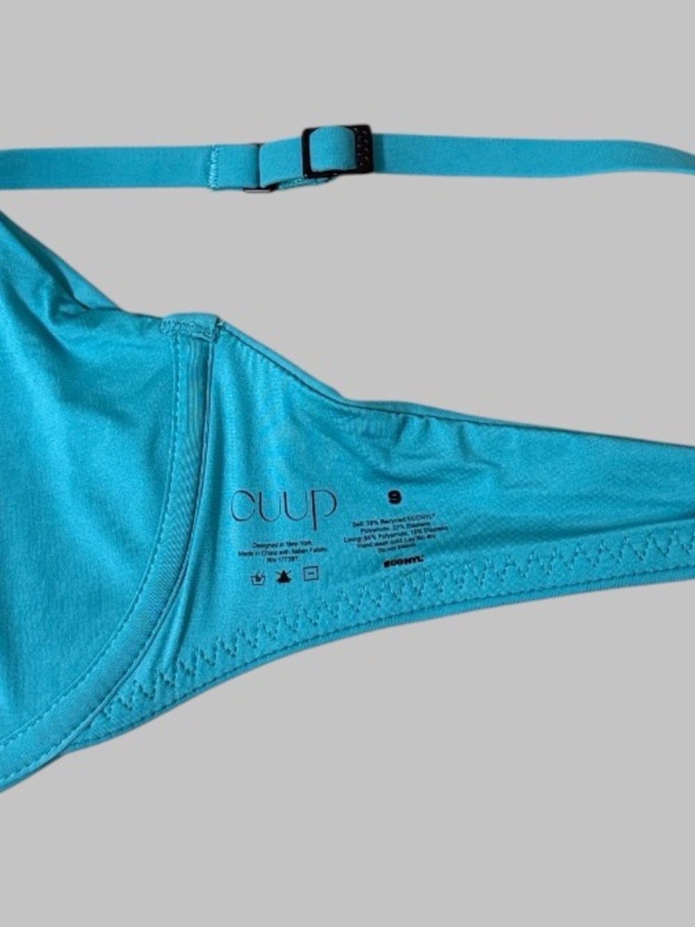 Cuup The Balconette Swim Tide Blue Bikini Top - Picture 2 of 5